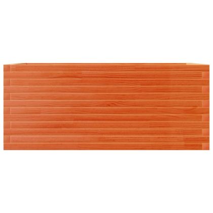 Градинска кашпа, восъчнокафяв, 110x60x45,5 борово дърво масив