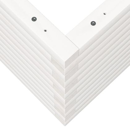 Градински сандък, бял, 70x40x45,5 см, масивна борова дървесина