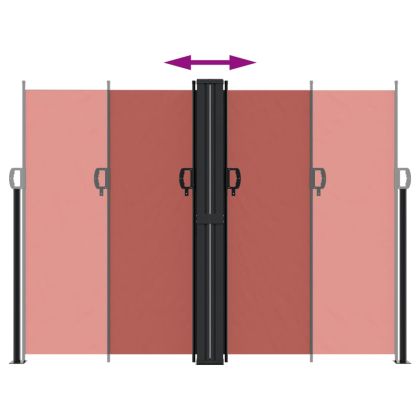 Прибираща се странична тента, теракота, 180x1000 см