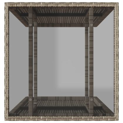 Бистро комплект с възглавници 3 части бежов полиратан