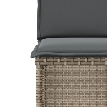 Бистро комплект с възглавници 3 части бежов полиратан