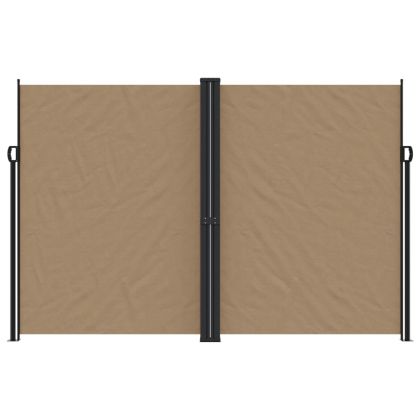 Прибираща се странична тента, таупе, 220x1200 см