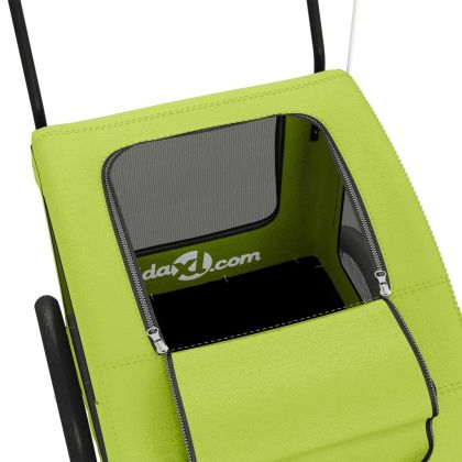 Ремарке за колело за любимци зелен Оксфорд плат и желязо