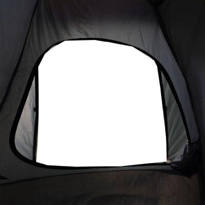 Куполна къмпинг палатка, 4-местна, сиво-оранжева, водоустойчива