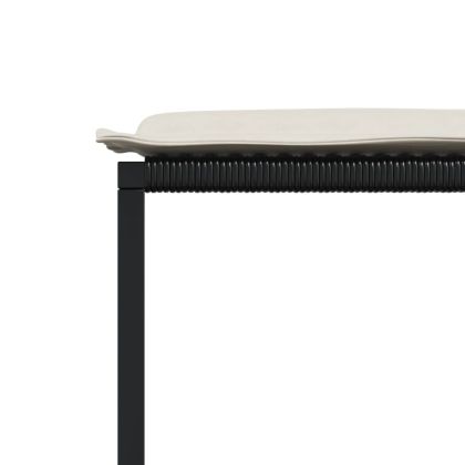 Градински комплект с възглавници 17 части полиратан черен