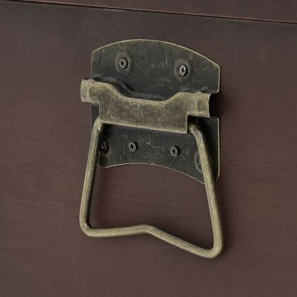 Сандък за съкровища с резета кафяв 79,5x39,5x39,5 см шперплат