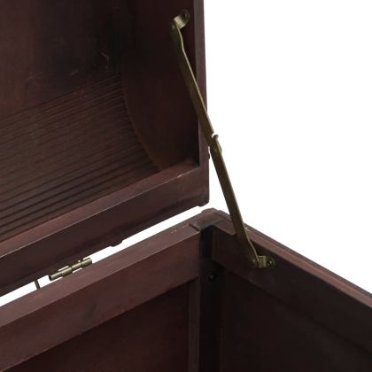 Сандък за съкровища с резета кафяв 79,5x39,5x39,5 см шперплат