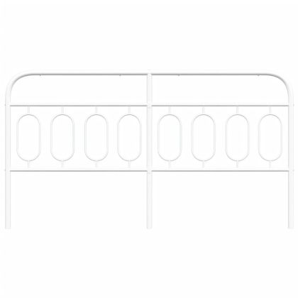 Метална табла за глава, бяла, 183 см