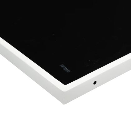 Градински комплект от 11 части, с възглавници, бял, текстилен