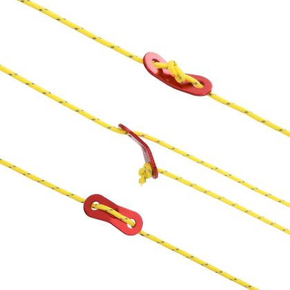 Опъващо въже за палатка с рефлекторни ленти и ключове 50 м 5 мм