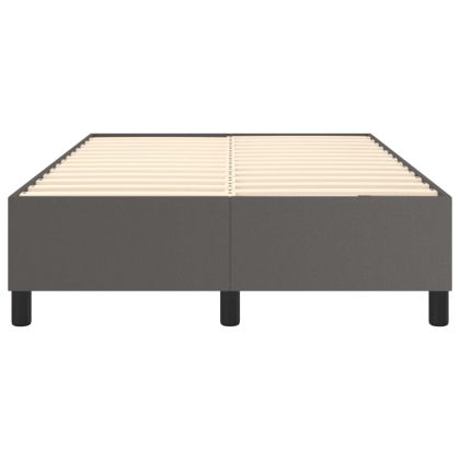 Рамка за легло с пружини, сива, 120x200 см, изкуствена кожа