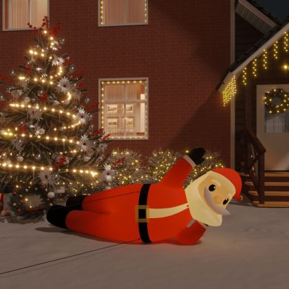 Коледен надуваем легнал Дядо Коледа LED 160 см