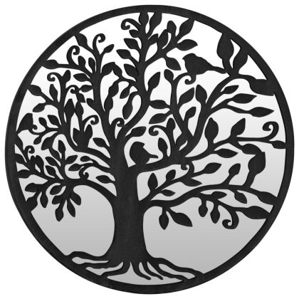 Огледало черно 60x2,5 см желязо кръгло за употреба на закрито