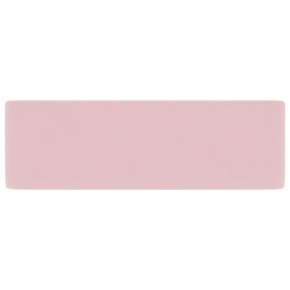 Луксозна мивка, матово розова, 41x30x12 см, керамика