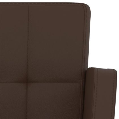 Бар табуретки, 2 бр, кафяви, изкуствена кожа