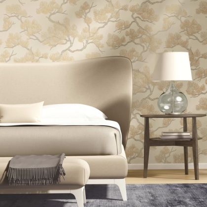 DUTCH WALLCOVERINGS Тапет борово дърво, кремав