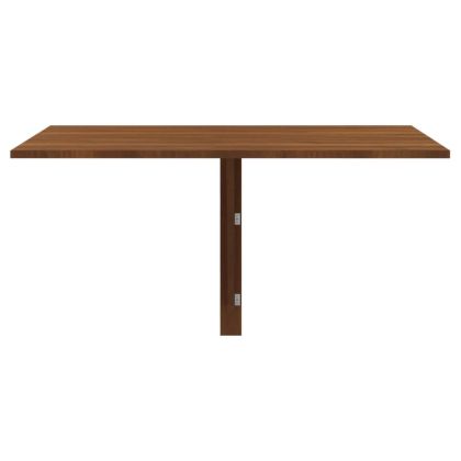 Сгъваема стенна маса кафяв дъб 100x60x56 см инженерно дърво