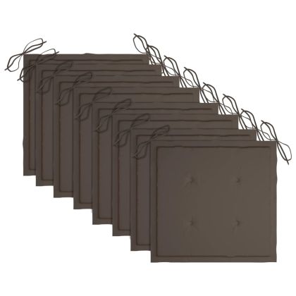 Сгъваеми градински столове, 8 бр, с възглавници, акация масив