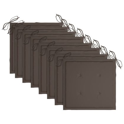 Сгъваеми градински столове, 8 бр, с възглавници, акация масив