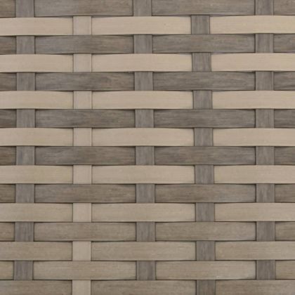 Градински стол с табуретка за крака светлокафяв полиратан