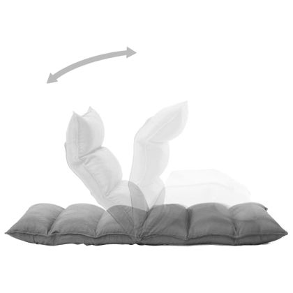 Сгъваем подов стол, светлосив, текстил