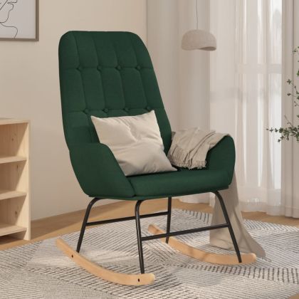 Люлеещ стол, тъмнозелен, текстил
