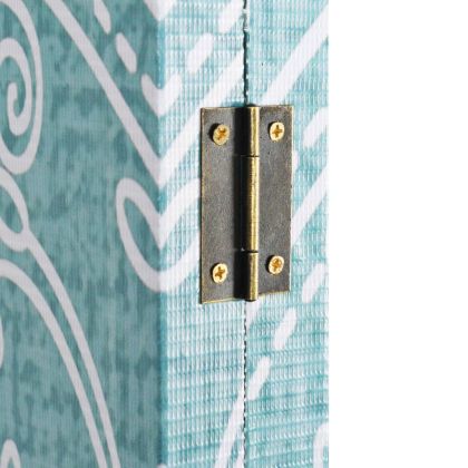 Сгъваем параван за стая, 120x170 см, пеперуда, син