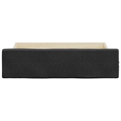 Чекмеджета за легло 2 бр черни инженерно дърво и еко кожа