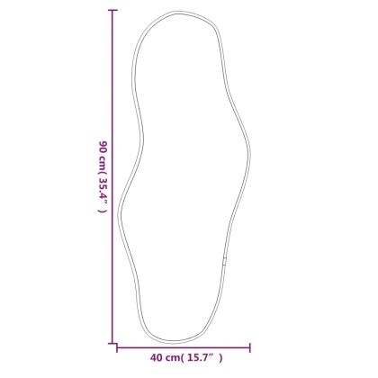 Стенно огледало черно 90x40 см