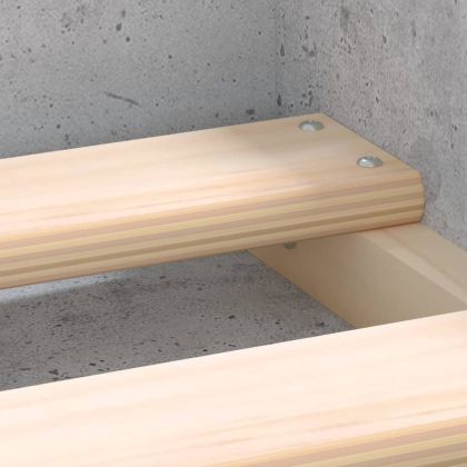 Рамка за легло, бетонно сиво, 200x200 см