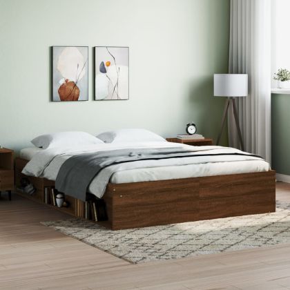 Рамка за легло, кафяв дъб, 140x200 см