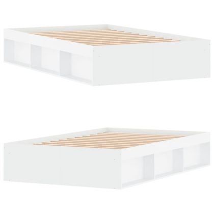 Рамка за легло, бяла, 120x200 см