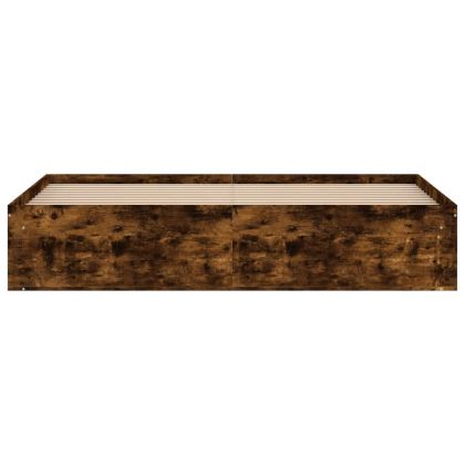 Рамка за легло, опушен дъб, 180x200 cм, Super King Size