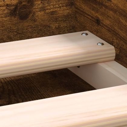 Рамка за легло, опушен дъб, 180x200 cм, Super King Size