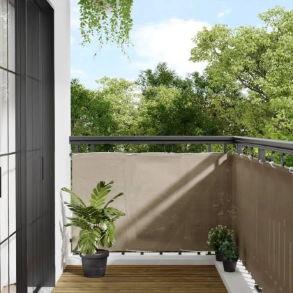 Балконски параван таупе 90x700 см 100% полиестер оксфорд