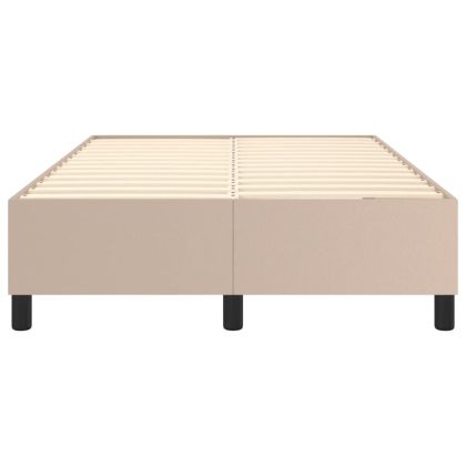 Рамка за легло с пружини, капучино, 120x200 см, изкуствена кожа