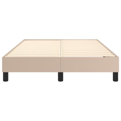 Рамка за легло с пружини, капучино, 120x200 см, изкуствена кожа