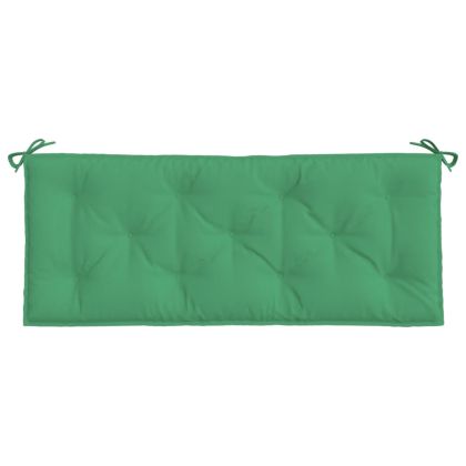 Възглавница за градинска пейка зелена 120x50x7 см оксфорд плат