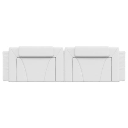 Мека табла за легло Viana, бяла, 180 см, изкуствена кожа
