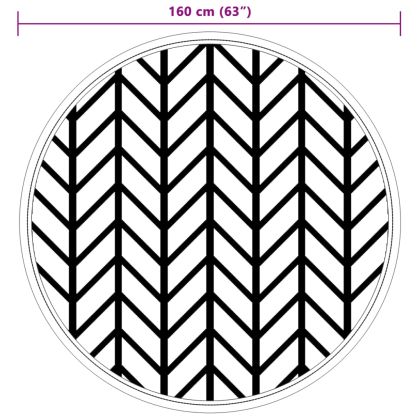 Килим за открито, ARAKIL сив, Ø160 см, PP