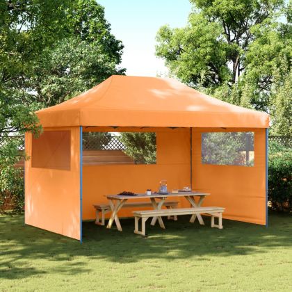 Сгъваема парти шатра pop-up с 3 странични стени оранжева