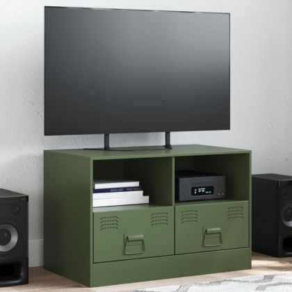 ТВ шкаф, маслиненозелен, 67x39x44 см, стомана