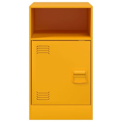 Нощни шкафчета 2 бр горчица жълто 34,5x39x62 см стомана