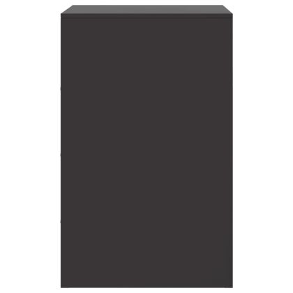 Нощни шкафчета, 2 бр, черни, 34,5x39x62 см, стомана