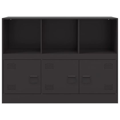 Бюфет, черен, 99x39x73 см, стомана
