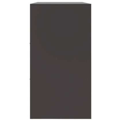 Бюфет, черен, 99x39x73 см, стомана