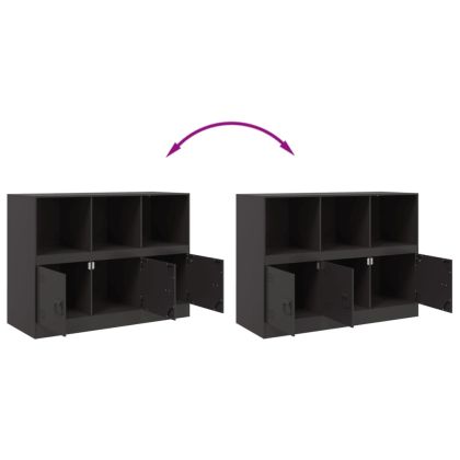 Бюфет, черен, 99x39x73 см, стомана