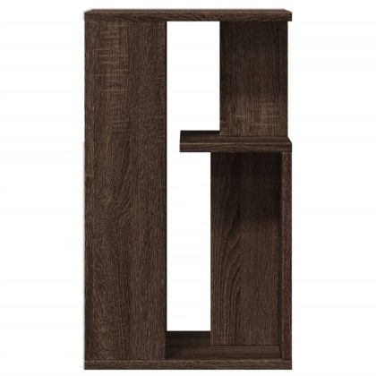 Странична маса, кафяв дъб, 35x35x60 см, инженерно дърво