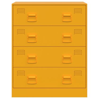 Бюфет, горчица жълто, 67x39x83 см, стомана