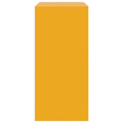 Бюфет, горчица жълто, 67x39x83 см, стомана